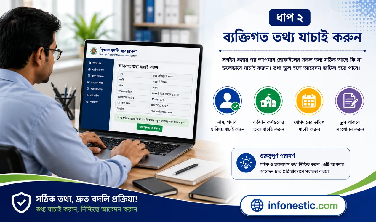 ব্যক্তিগত তথ্য যাচাই করুন